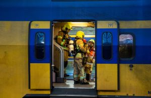 Brand in trein op Centraal Station Rotterdam