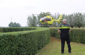 Inzet traumahelikopter voor medische noodsituatie Carry Pothuiskade Vlaardingen