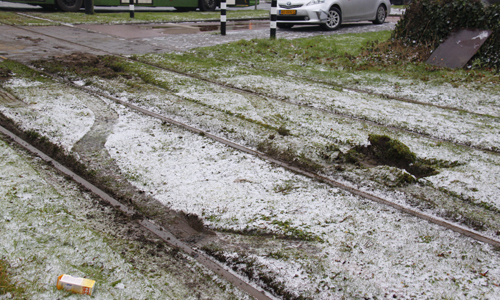 7 januari Bus vast op trambaan Holysingel Vlaardingen
