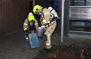 Blussen met emmertje water Parkweg Schiedam