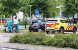Aanrijding auto vs scootmobiel Nieuwlandplein Schiedam
