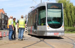 Tramverkeer ontregeld door ontsporing Breeplein Rotterdam