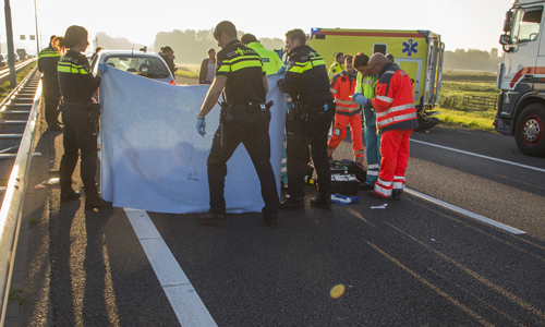 1 oktober Vrouw overleden na aanrijding met vrachtwagen A20 Vlaardingen