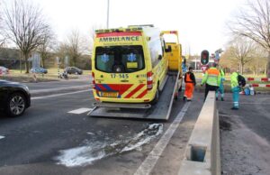 Brand in ambulance op de A20 ter hoogte van Vlaardingen