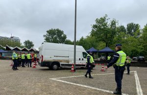 Grootschalige verkeerscontrole Bachplein Schiedam