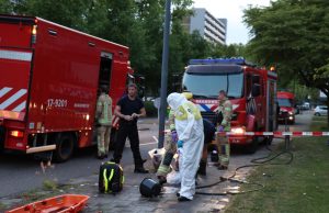 Traumahelikopter voor medische noodsituatie Bart Verhallenplein Schiedam