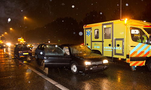 11 oktober Aanrijding tussen vier voertuigen A20 Schiedam