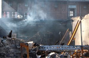 Day After na verwoestende brand Koningin Wilhelminahaven Vlaardingen