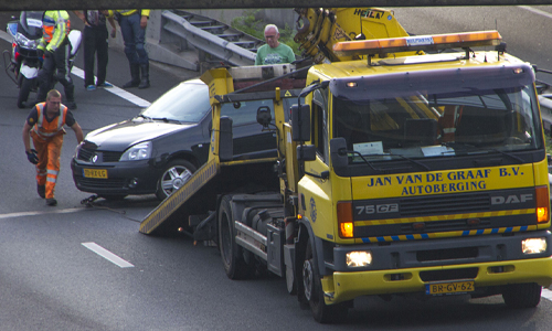 10 augustus Wederom aanrijding op de A20 Rotterdam
