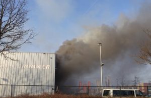 Grote brand bij Brouwer Tours Keyserswey Noordwijk