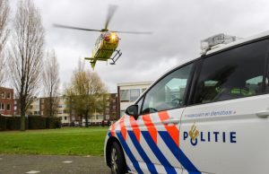 Traumahelikopter voor ernstig ziek kindje Professor Teldersstraat Vlaardingen