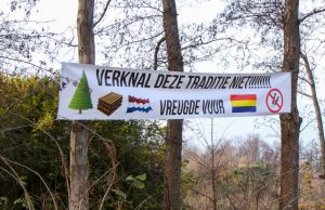 Elf aanhoudingen bij opbouw verboden vreugdevuur Marathonweg Vlaardingen