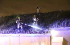 Stuk duin in brand gestoken Zeekant Den Haag