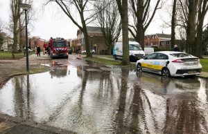Wateroverlast door leidingbreuk Zeemanstraat Vlaardingen