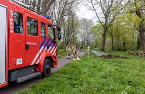 Brandje geblust met boodschappentas Schiedam