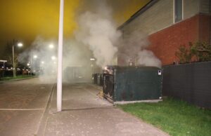 Brand in papiercontainer zorgt voor flinke rookontwikkeling Elzenbroeklaan Den Haag