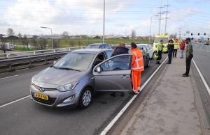 Lange file door ongeval op de Wippolderlaan N211 Den Hoorn