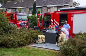 Vissen naar portemonnee in ondergrondse vuilcontainer Hendrik Casimirstraat Vlaardingen