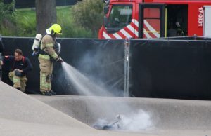Brandje op skatebaan Oranjepark Vlaardingen