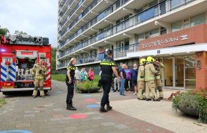 Brand in containerruimte in flat Eksterlaan Vlaardingen