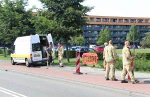 Brandweer rukt uit voor een gaslucht/lek Zwanensingel Vlaardingen
