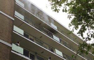 Flinke brand in flatwoning Joseph Oreliosingel Schiedam