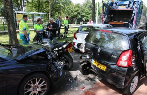 Ravage na ongeval Buitenhofdreef Delft