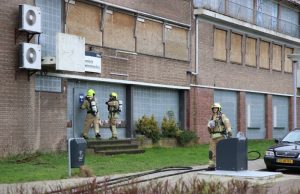 Voormalig pand Vlietland vol met gas Juliana van Stolbergstraat Schiedam