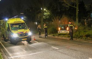 Auto knalt op verkeerde weghelft tegen boom Westlandseweg Maassluis