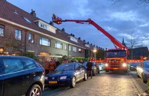 Schoorsteenbrand blijkt lichtval in roterende schoorsteenkap Sportlaan Vlaardingen