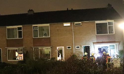 9 februari Flinke schade na uitslaande woningbrand Thorbeckeplein Moordrecht