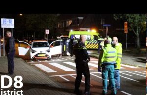 Tuinhuisje vliegt in brand Roeleveenseweg Den Haag