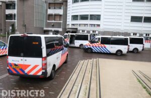 Veel politie op de been voor demonstratie Iran Bezuidenhoutseweg Den Haag