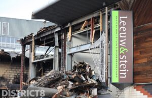 Day After van zeer grote brand in meubelboulevard Leeuwenstein Delft