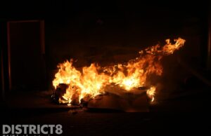 Brandweer blust buitenbrand Sleepnetstraat Den Haag